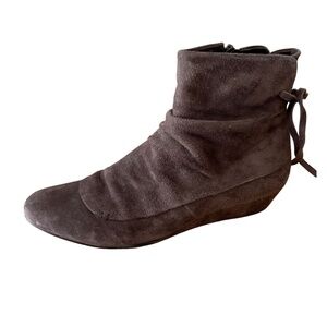Coclico Gray Suede Ankle Boots